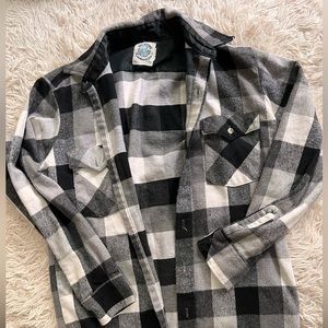 Mens M keystones black grey and white flannel
